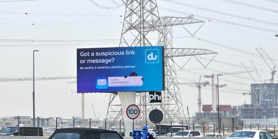 Fraud awareness billboard: Got a suspicious link?