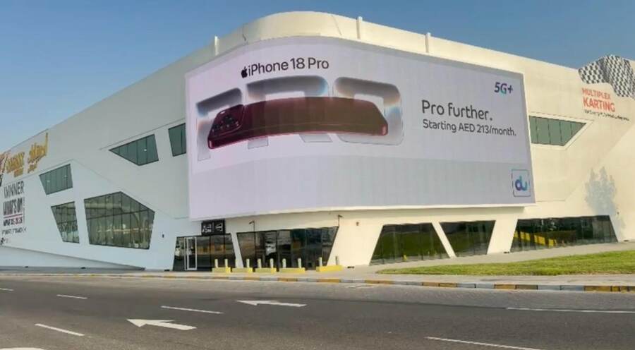 iPhone building wrap