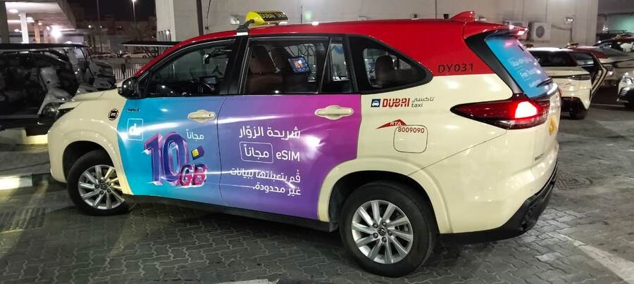 Tourist SIM taxi branding